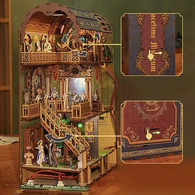 BOOKNOOK 3D 'SPACETIME MUSEUM' - MAQUETA INTERACTIVA CON LUZ Y SENSOR (TONECHEER) - 3