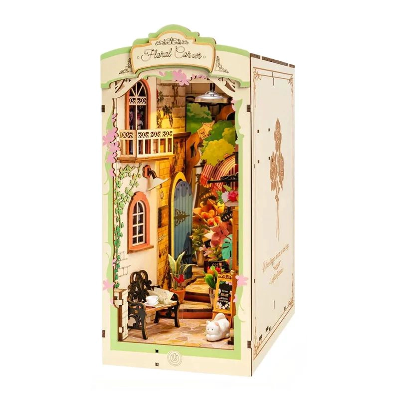 BOOKNOOK 3D 'FLORAL CORNER' - RINCON FLORAL PARA ARMAR CON LUZ TACTIL (ROLIFE) - 1