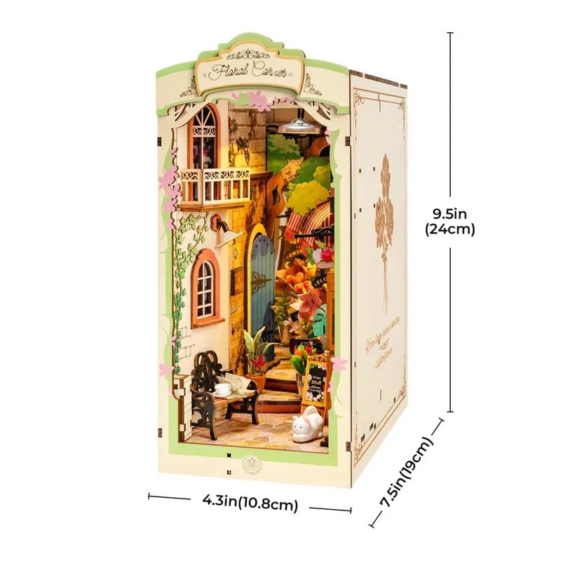 BOOKNOOK 3D 'FLORAL CORNER' - RINCON FLORAL PARA ARMAR CON LUZ TACTIL (ROLIFE) - 3