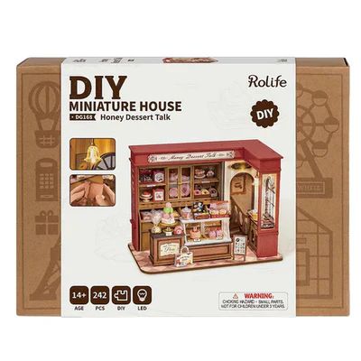 MINIATURA DIY 'HONEY DESSERT TALK' - PASTELERIA RETRO PARA ARMAR (ROLIFE) - 1