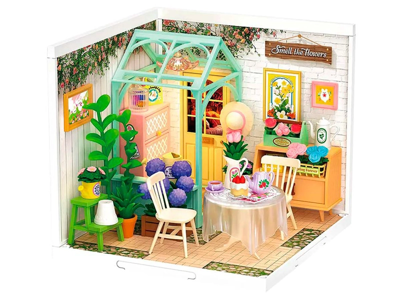MINIATURA DIY 'BLOOMING TEA GARDEN' - CASA DE TE  PARA ARMAR (ROBOTIME) - 2