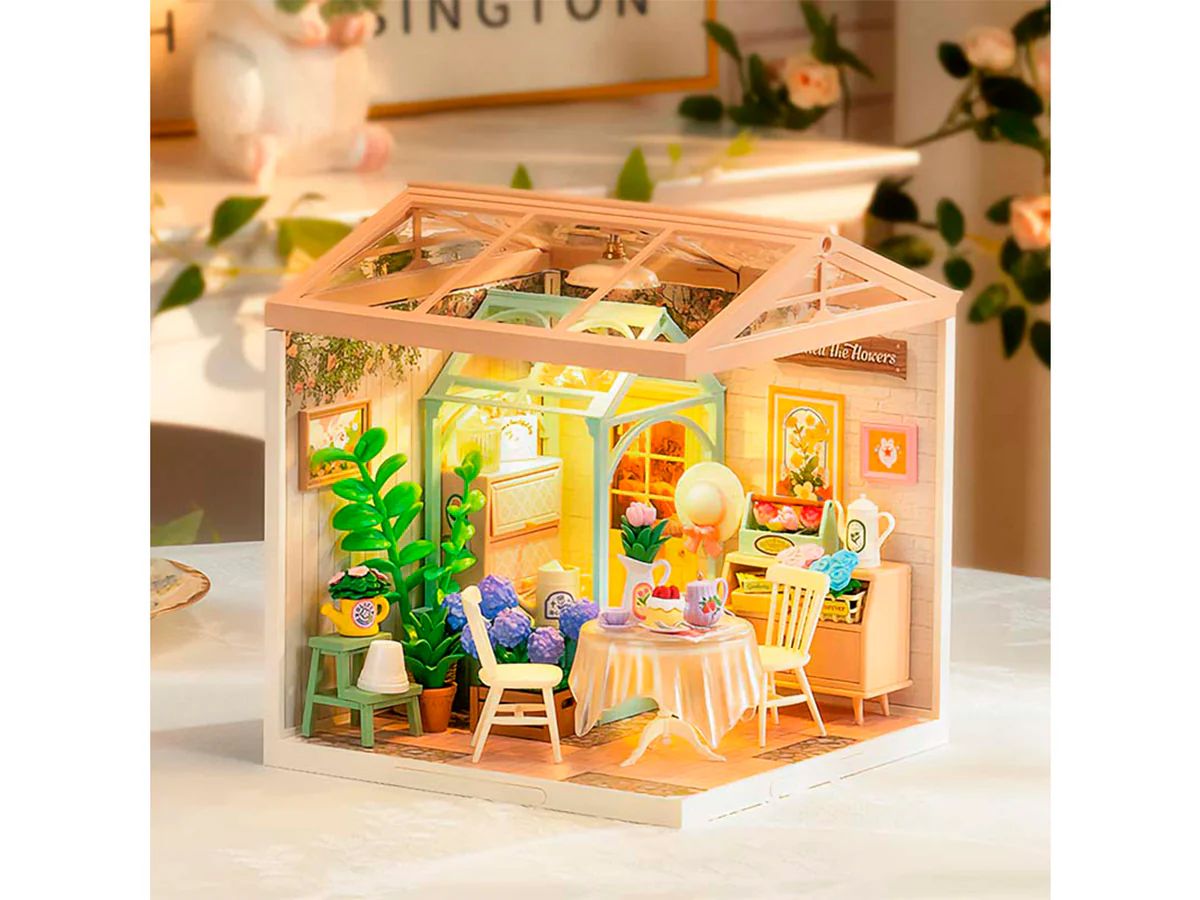 MINIATURA DIY 'BLOOMING TEA GARDEN' - CASA DE TE  PARA ARMAR (ROBOTIME) - 3