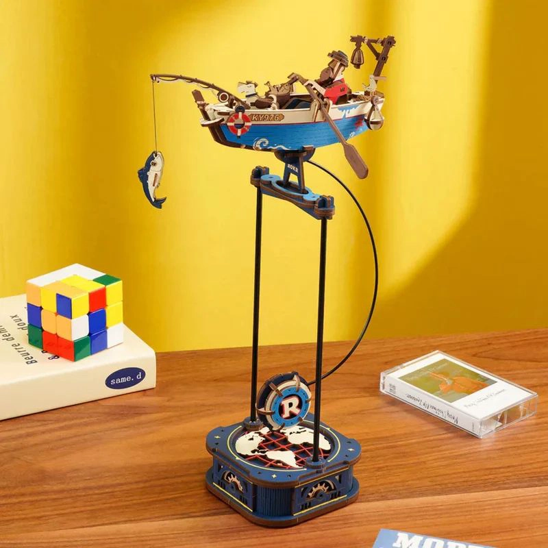 PUZZLE 3D PE NDULO 'OCEAN FISHER' - MAQUETA CINE TICA PARA ARMAR (ROKR) - 1