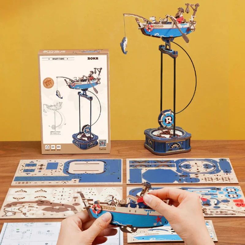 PUZZLE 3D PE NDULO 'OCEAN FISHER' - MAQUETA CINE TICA PARA ARMAR (ROKR) - 5