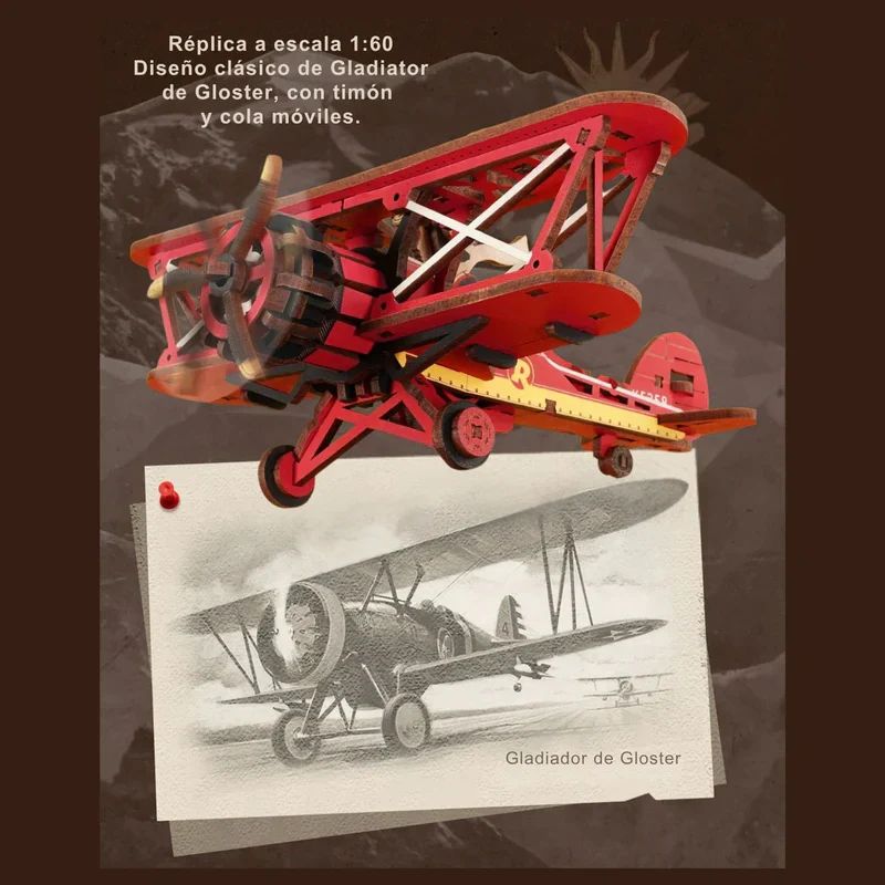 PUZZLE 3D PE NDULO 'SKY CAPTAIN' - MAQUETA CINE TICA PARA ARMAR (ROKR) - 3