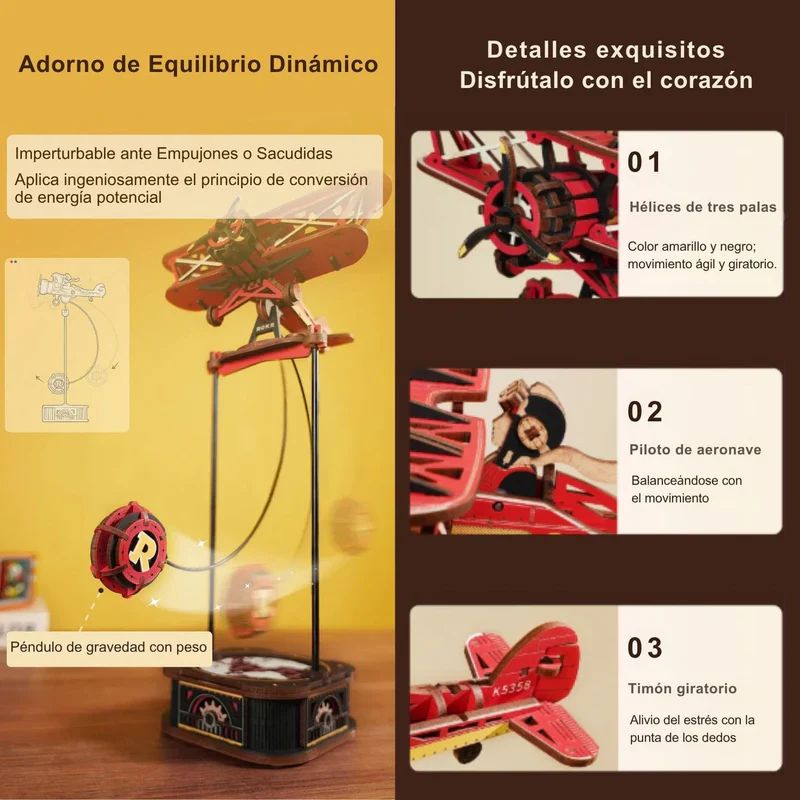 PUZZLE 3D PE NDULO 'SKY CAPTAIN' - MAQUETA CINE TICA PARA ARMAR (ROKR) - 5