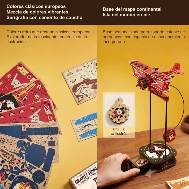 PUZZLE 3D PE NDULO 'SKY CAPTAIN' - MAQUETA CINE TICA PARA ARMAR (ROKR) - 6