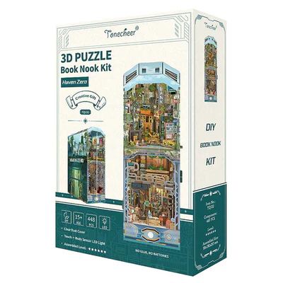 BOOKNOOK 3D 'HAVEN ZERO' - REFUGIO POST-APOCALIPTICO CON LUZ Y SENSOR (TONECHEER) - 1