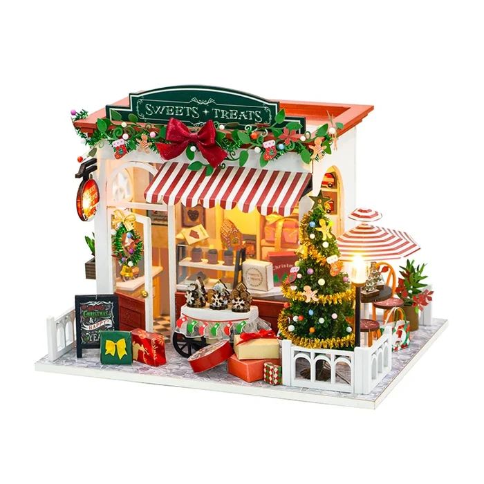 CASITA MINIATURA NAVIDEÑA 'SWEETS TREATS' – KIT DIY CON LUCES LED PC2319 - 1