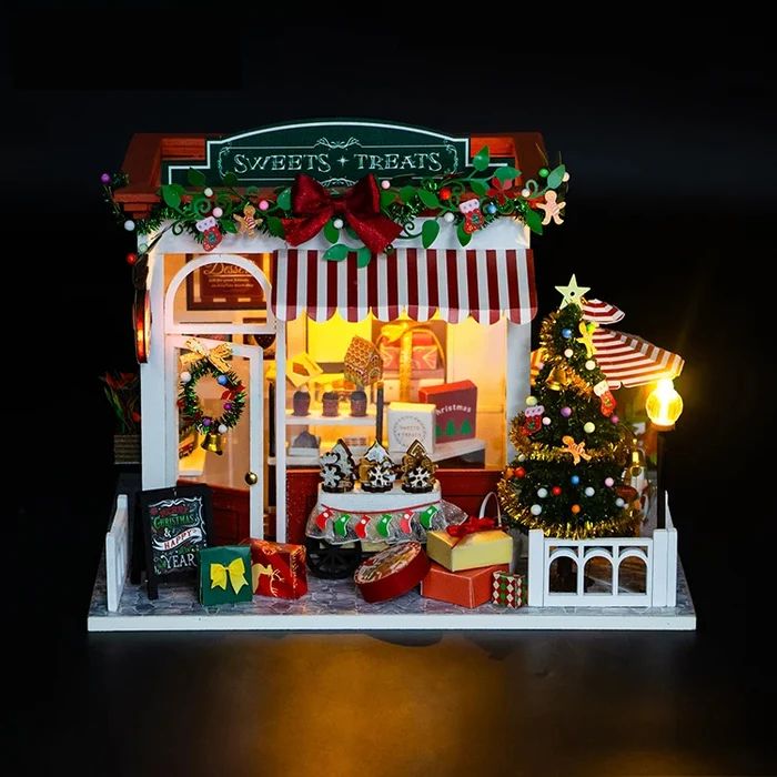 CASITA MINIATURA NAVIDEÑA 'SWEETS TREATS' – KIT DIY CON LUCES LED PC2319 - 4