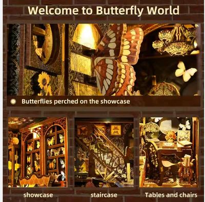 SEPARADOR DE LIBROS - MUNDO MARIPOSA - BOOKNOOK - 1