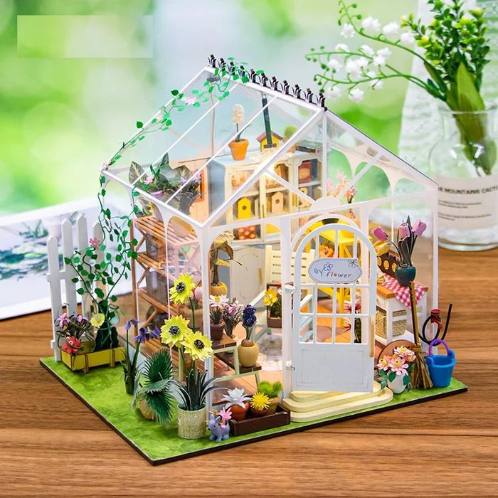 CASITA MINIATURA 'SUNSHINE FLOWER'– KIT DIY DE INVERNADERO CON LUCES LED M2421 - 2