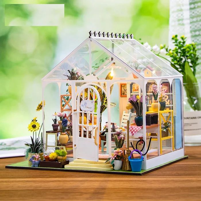 CASITA MINIATURA 'SUNSHINE FLOWER'– KIT DIY DE INVERNADERO CON LUCES LED M2421 - 4
