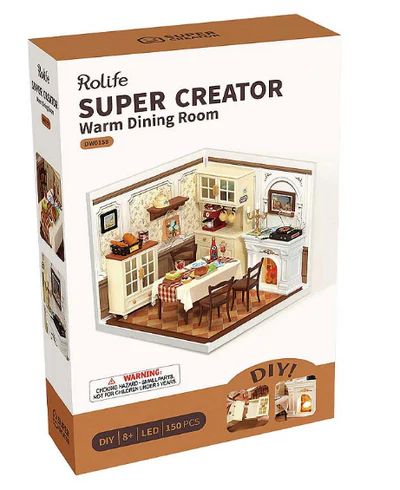 CASA EN MINIATURA PARA ARMAR - SUPER CREATOR WARM DINING ROOM DW015 - 1