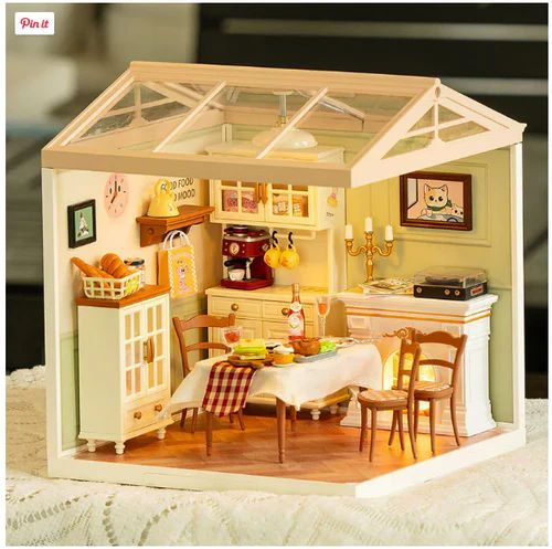 CASA EN MINIATURA PARA ARMAR - SUPER CREATOR WARM DINING ROOM DW015 - 3