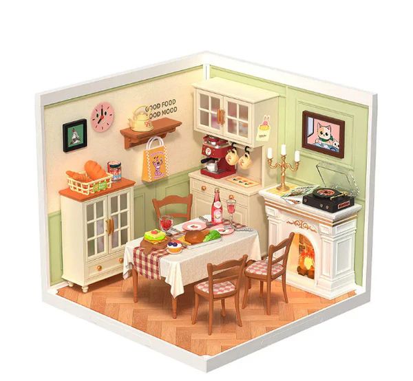 CASA EN MINIATURA PARA ARMAR - SUPER CREATOR WARM DINING ROOM DW015 - 4