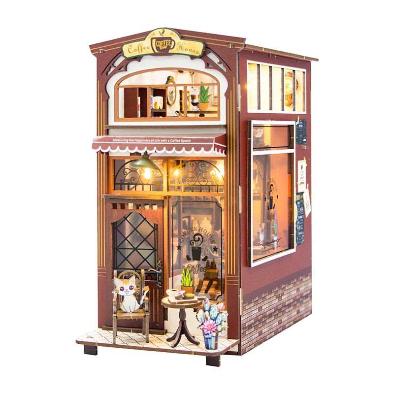 LIBRERIA Y CAFETERIA DE GATOS - SEPARADOR DE LIBROS ARMABLE - M2411 - 1