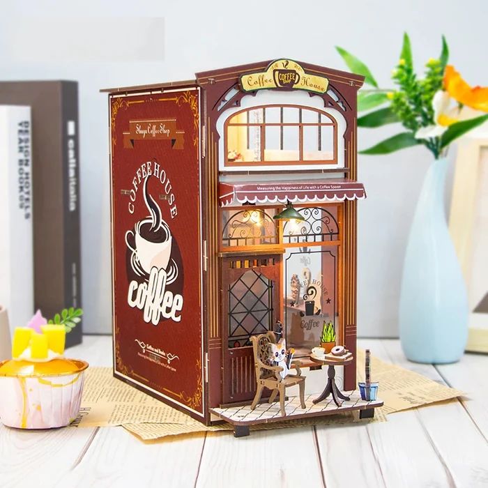 LIBRERIA Y CAFETERIA DE GATOS - SEPARADOR DE LIBROS ARMABLE - M2411 - 3