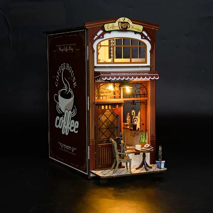 LIBRERIA Y CAFETERIA DE GATOS - SEPARADOR DE LIBROS ARMABLE - M2411 - 7