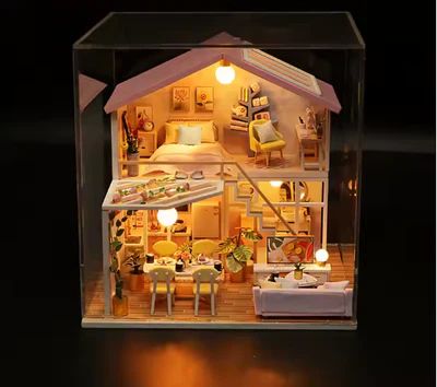 TIEMPO FELIZ - CASA DE MUÑECAS EN MINIATURA ARMABLE - 1