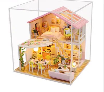 TIEMPO FELIZ - CASA DE MUÑECAS EN MINIATURA ARMABLE - 2