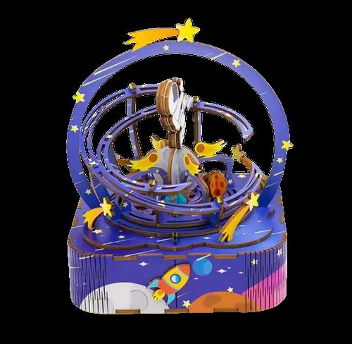 PASEANDO POR EL ESPACIO - CAJA DE MUSICA ARMABLE MB007 - 3