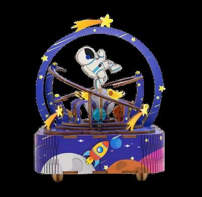 PASEANDO POR EL ESPACIO - CAJA DE MUSICA ARMABLE MB007 - 4