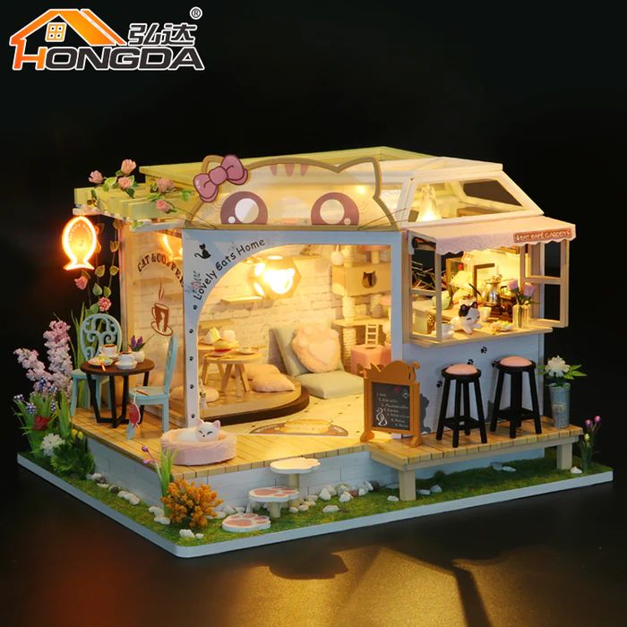 CAFETERIA DE GATITOS ARMABLE - CAT CAFE GARDEN - M2111 - 2