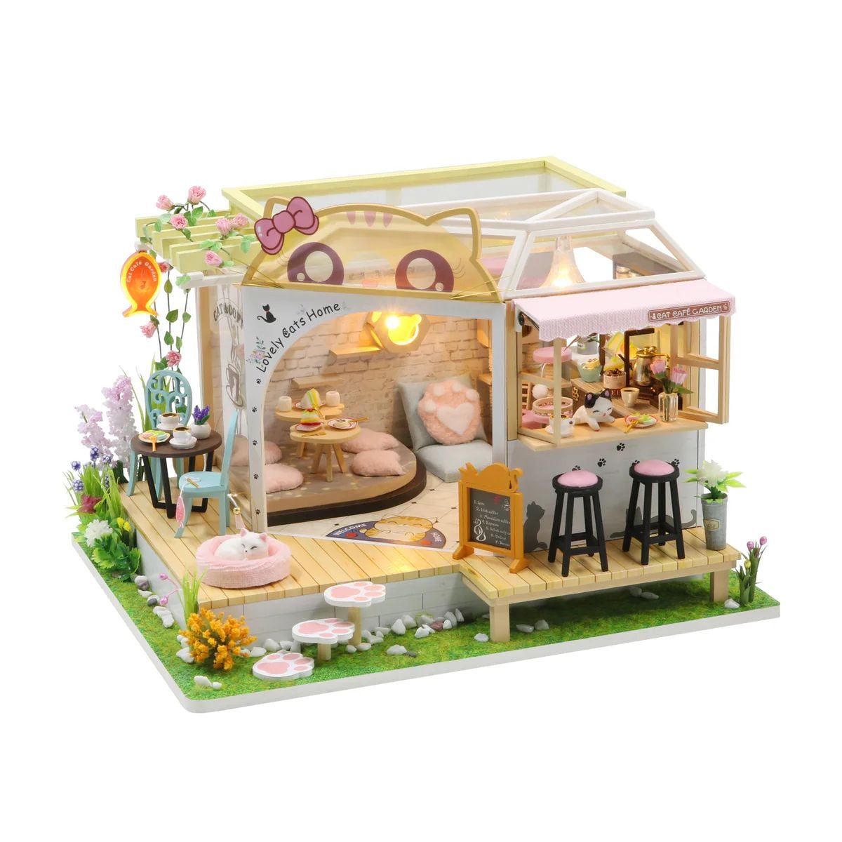 CAFETERIA DE GATITOS ARMABLE - CAT CAFE GARDEN - M2111 - 4