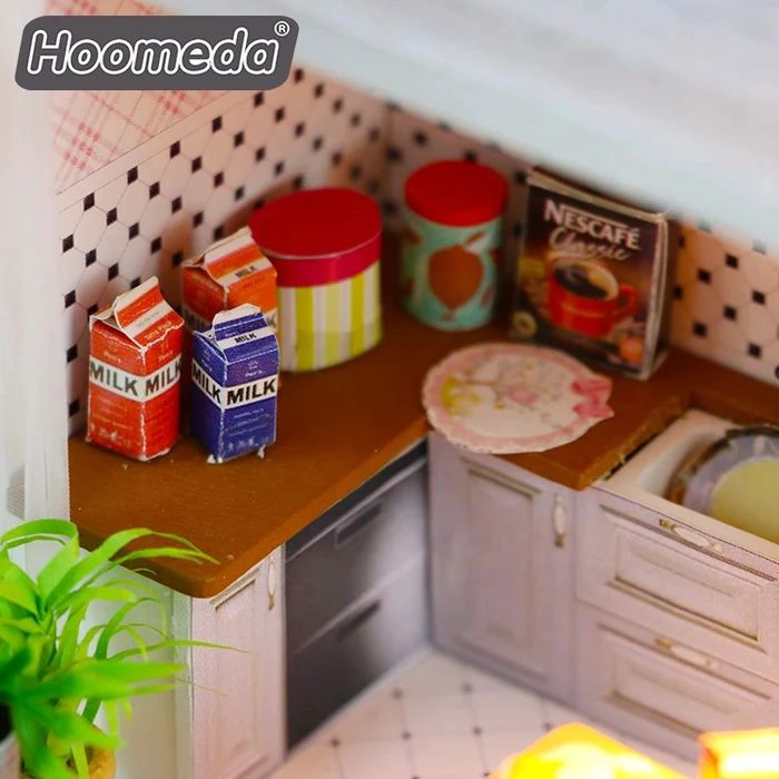 CASA MINIATURA DIY “PINK MELODY” – HABITACION ROMANTICA CON PIANO Y LUCES LED M035 - 3