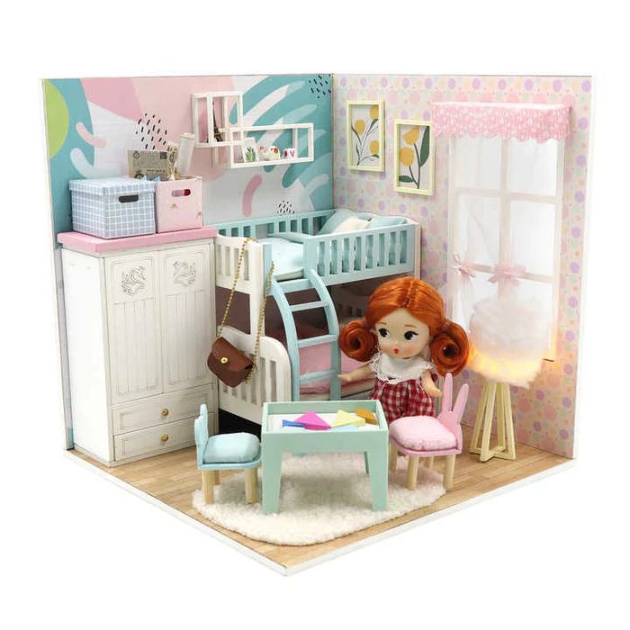 CASA DE MUÑECAS DE MADERA EN MINIATURA DIY MINI HOUSE -115-2 - 2