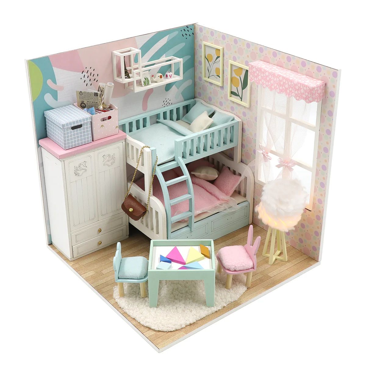 CASA DE MUÑECAS DE MADERA EN MINIATURA DIY MINI HOUSE -115-2 - 3