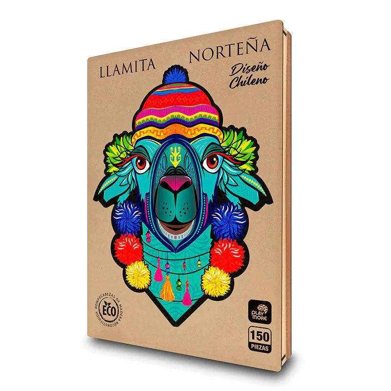 ROMPECABEZA DE MADERA LLAMA NORTEÑA DISEÑO CHILENO - 3