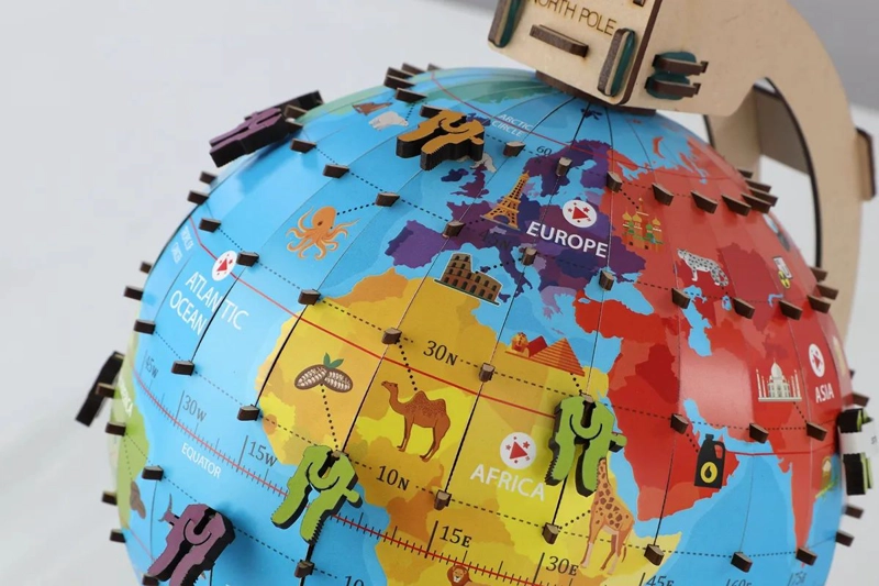 GLOBO TERRAQUEO EDUCATIVO ARMABLE PUZZLE 3D STEM SMARTIVITY - 2