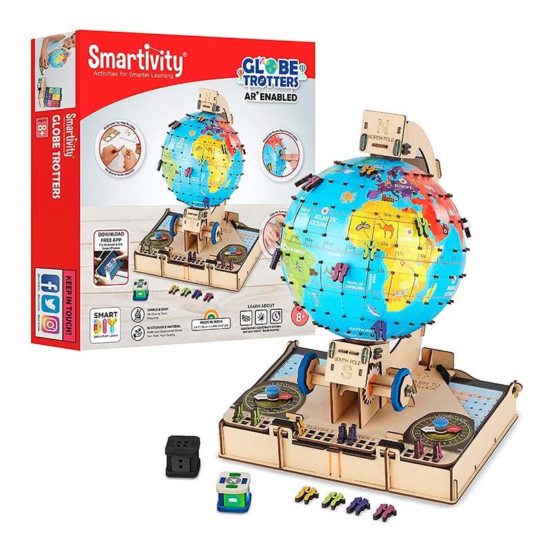 GLOBO TERRAQUEO EDUCATIVO ARMABLE PUZZLE 3D STEM SMARTIVITY - 3