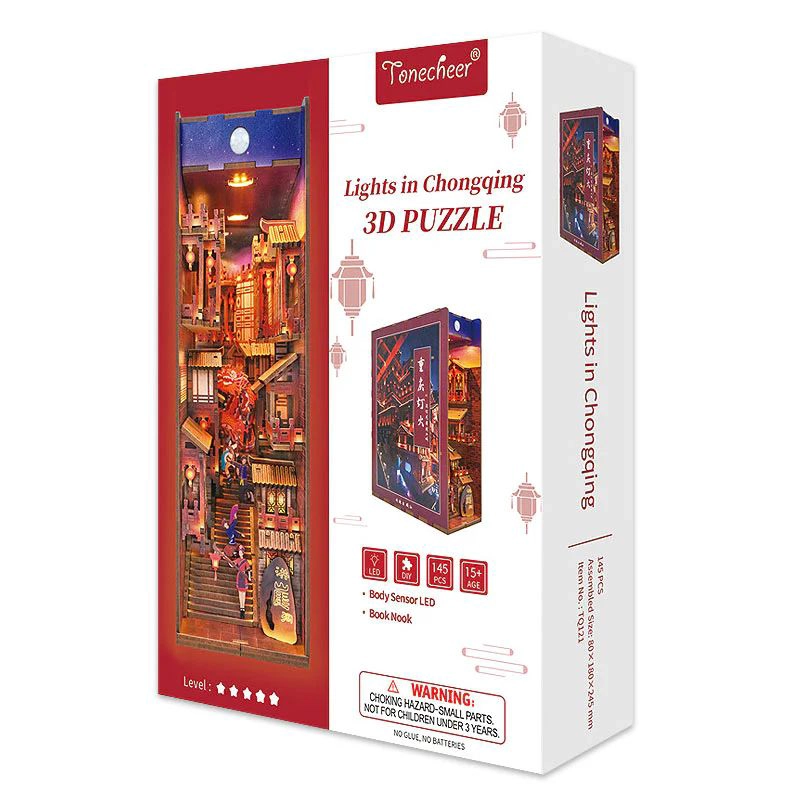 LUCES EN CHONGQING - SEPARADOR DE LIBROS - MAQUETA TONECHEER - 1