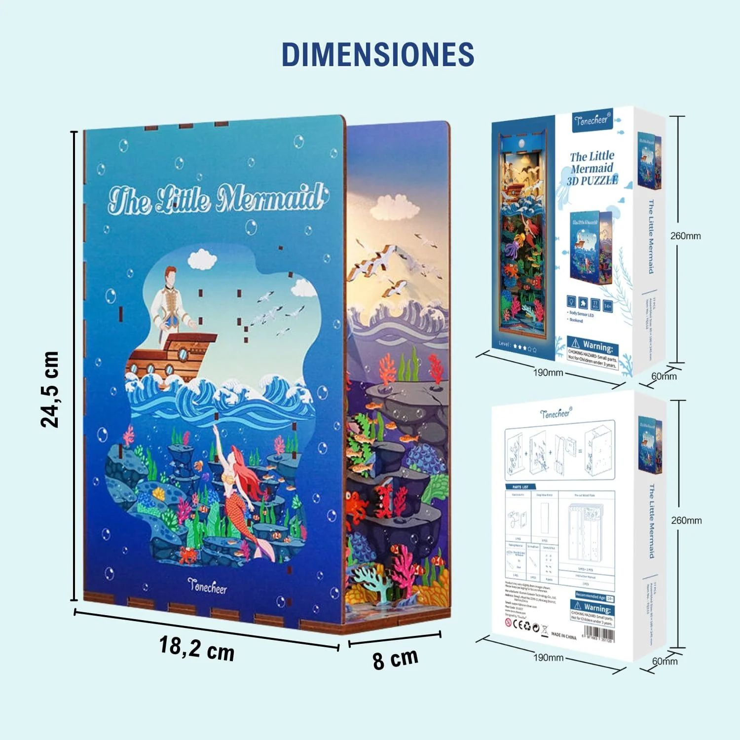 LA SIRENITA - SEPARADOR DE LIBROS - MAQUETA TONECHEER - 4