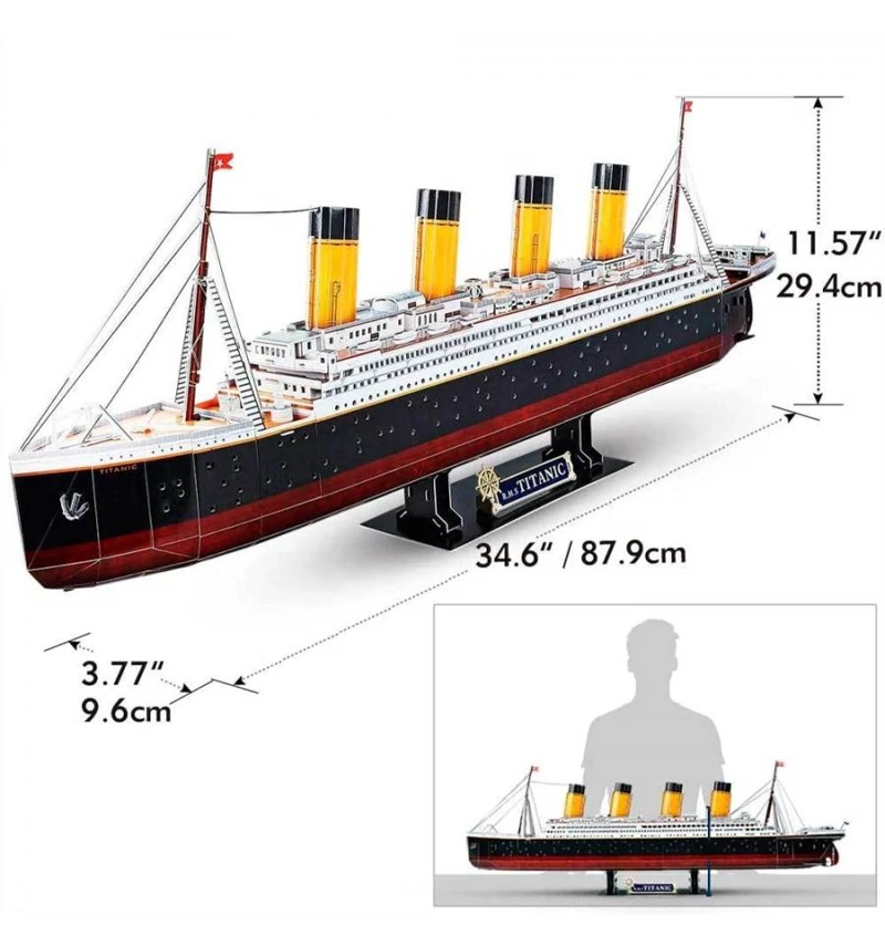 ROMPECABEZAS 3D TITANIC LED – 264 PIEZAS PARA ARMAR - 1