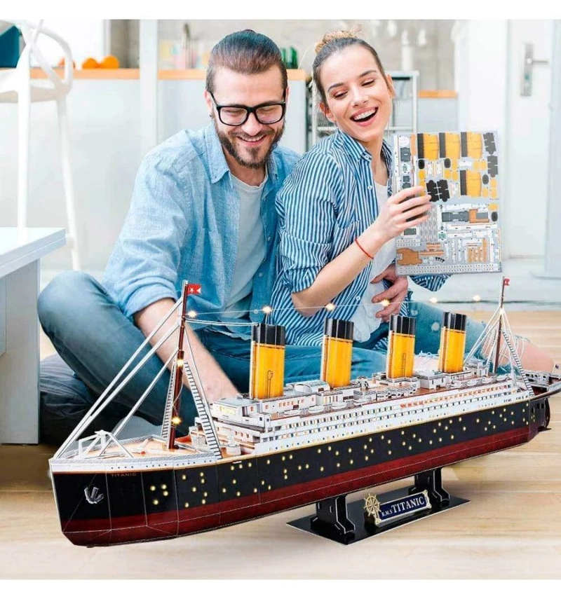 ROMPECABEZAS 3D TITANIC LED – 264 PIEZAS PARA ARMAR - 4