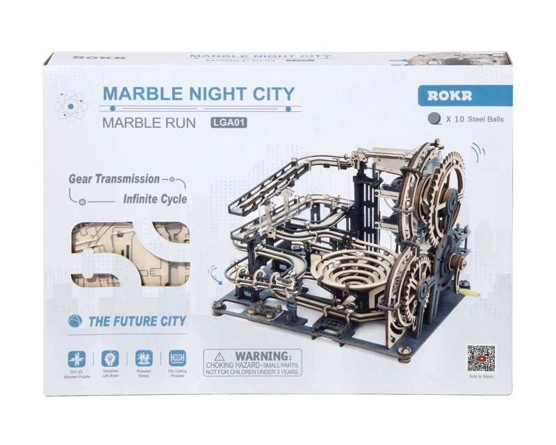 PUZZLE 3D MADERA ROBOTIME - MARBLE NIGHT CITY (LABERINTO DE BOLITAS) - 3