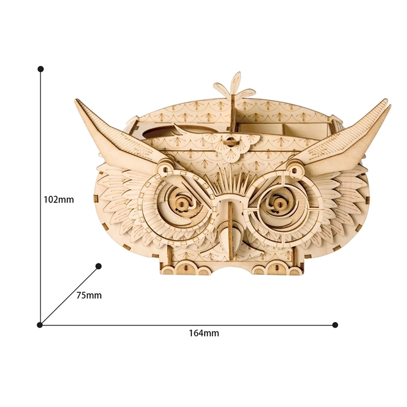 OWL STORAGE BOX - ROMPECABEZAS 3D - MAQUETA DE MADERA ROLIFE - 3
