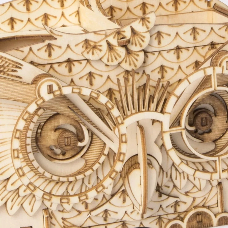 OWL STORAGE BOX - ROMPECABEZAS 3D - MAQUETA DE MADERA ROLIFE - 4