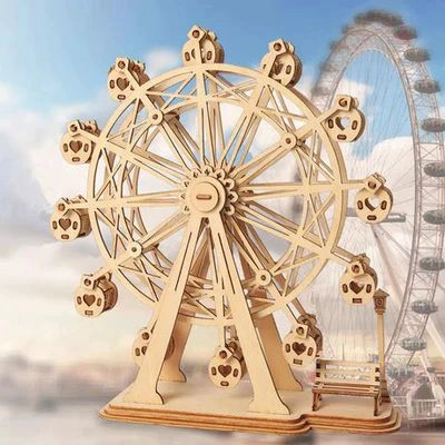 FERRIS WHEEL - ROMPECABEZAS 3D - MAQUETA DE MADERA ROLIFE - 1