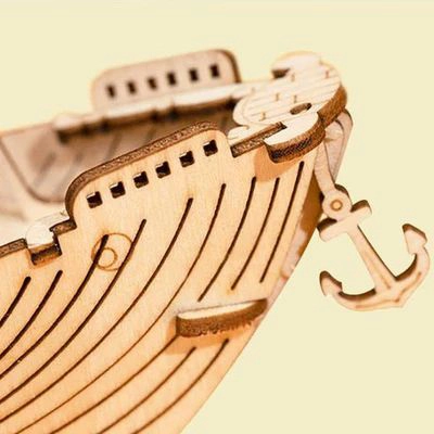 BARCO DE PESCA - ROMPECABEZAS 3D - MAQUETA DE MADERA ROLIFE - 3