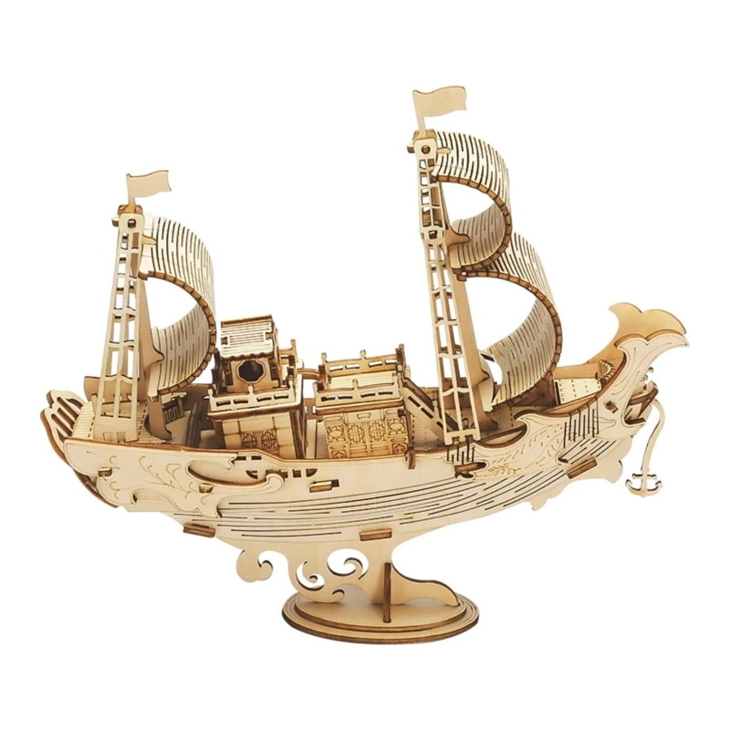 SAILING SHIP - BARCO DE NAVEGACION - ROMPECABEZAS 3D - MAQUETA DE MADERA ROLIFE - 1