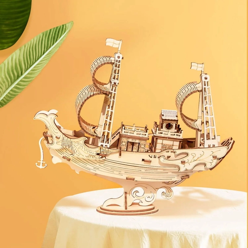 SAILING SHIP - BARCO DE NAVEGACION - ROMPECABEZAS 3D - MAQUETA DE MADERA ROLIFE - 2