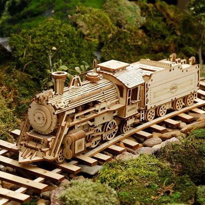 PRIME STEAM TREN EXPRESS - ROMPECABEZAS 3D - MAQUETA DE MADERA ROLIFE - 1