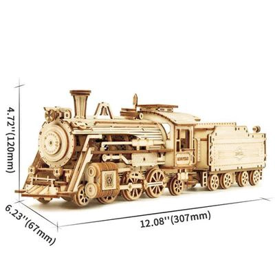 PRIME STEAM TREN EXPRESS - ROMPECABEZAS 3D - MAQUETA DE MADERA ROLIFE - 4