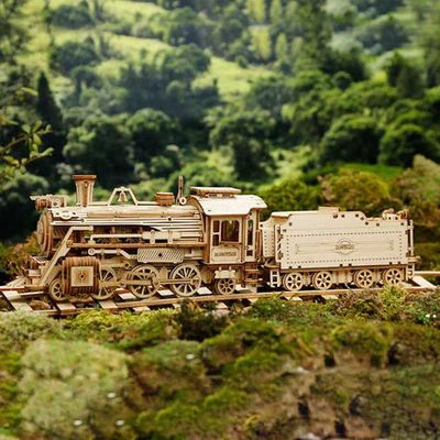 PRIME STEAM TREN EXPRESS - ROMPECABEZAS 3D - MAQUETA DE MADERA ROLIFE - 6