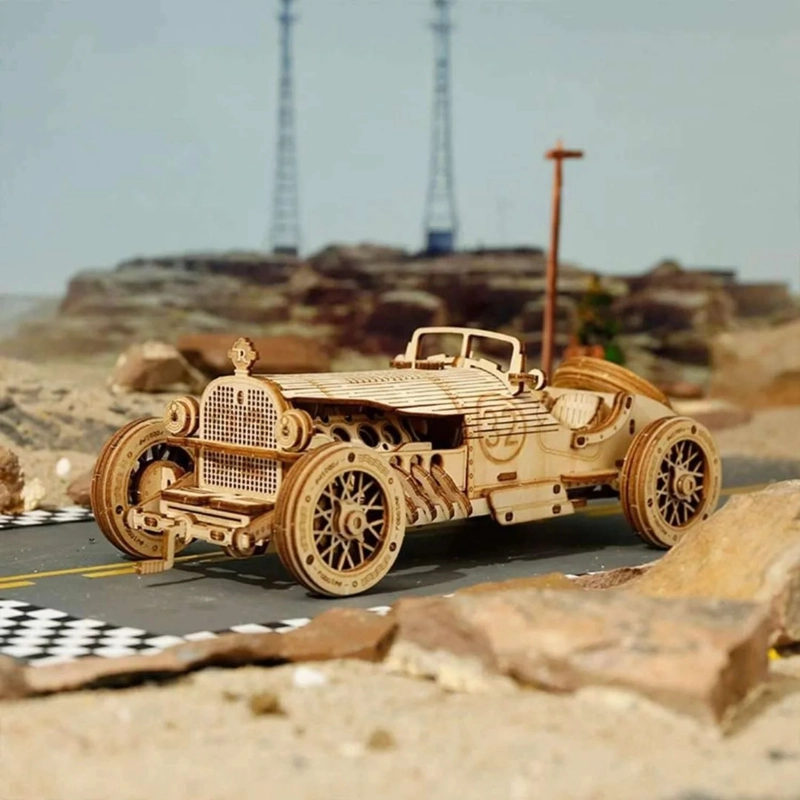 GRAND PRIX CAR V8 - ROMPECABEZAS 3D - MAQUETA DE MADERA ROLIFE - 2